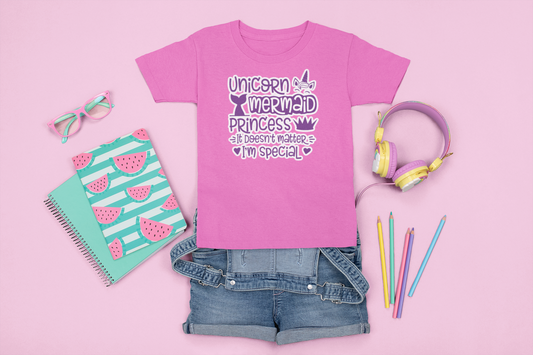 Kids Tee Unicorn Mermaid Princess