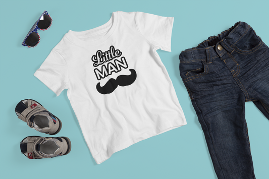 Kids Tee "Little Man" Mustache
