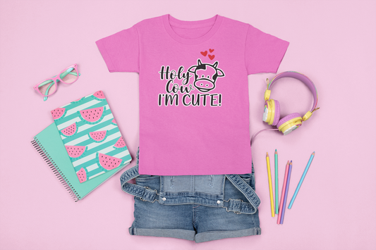 Kids Tee "Holy Cow I’m Cute!"