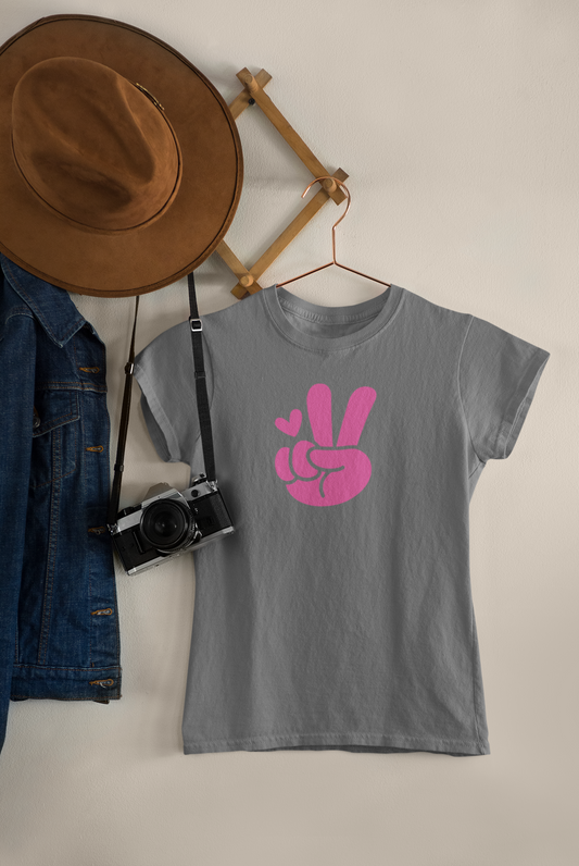Women's Tee Peace & Love - Grey Edition